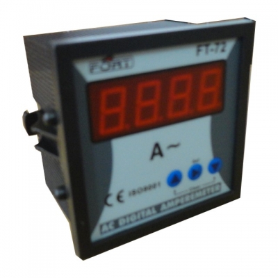 AC Digital Amperemeter, 3 display by selector switch
