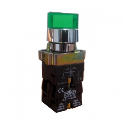 Command Switch Ilminated Selector Switch dengan lampu